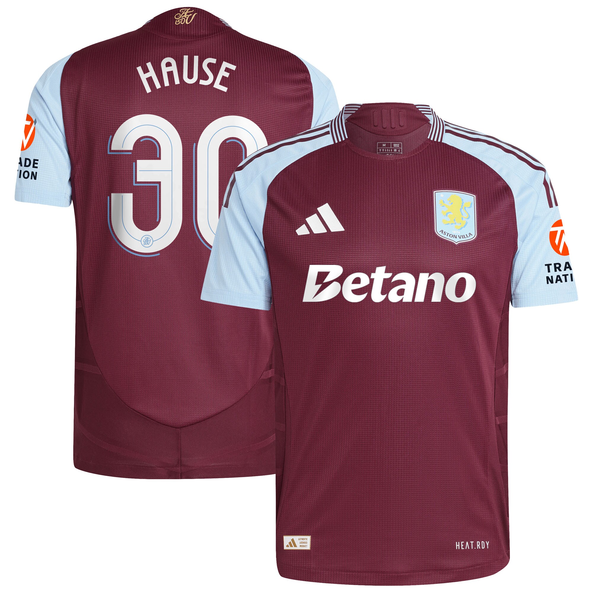 aston villa adidas home authentic shirt 2024-25 with hause 30 cup printing Collection | Official Aston Villa Jerseys for Fans