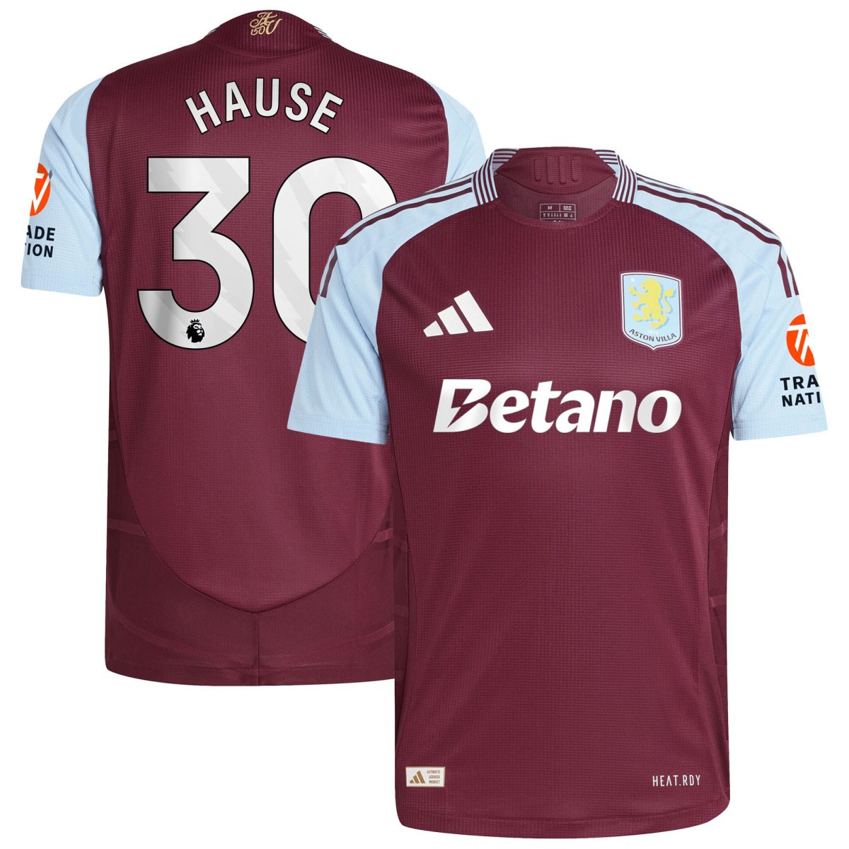 aston villa adidas home authentic shirt 2024-25 with hause 30 printing Collection | Official Aston Villa Jerseys for Fans