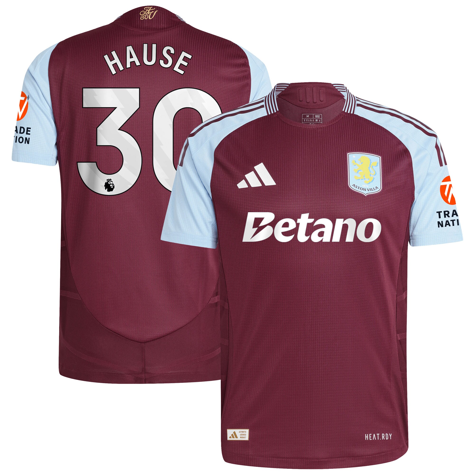 aston villa adidas home authentic shirt 2024-25 with hause 30 printing Collection | Official Aston Villa Jerseys for Fans