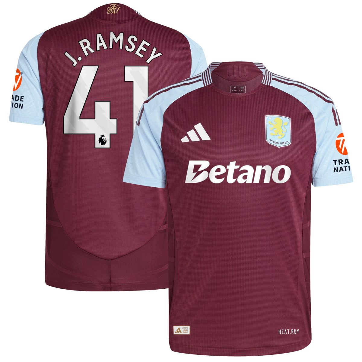 aston villa adidas home authentic shirt 2024-25 with j. ramsey 41 printing Collection | Official Aston Villa Jerseys for Fans