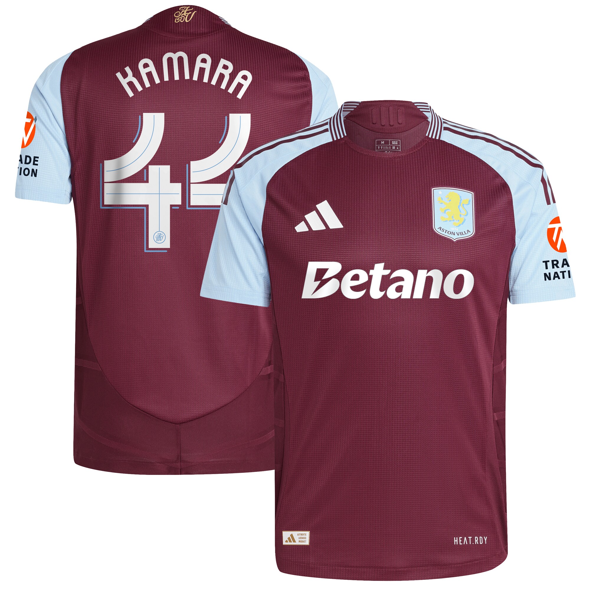 aston villa adidas home authentic shirt 2024-25 with kamara 44 cup printing Collection | Official Aston Villa Jerseys for Fans