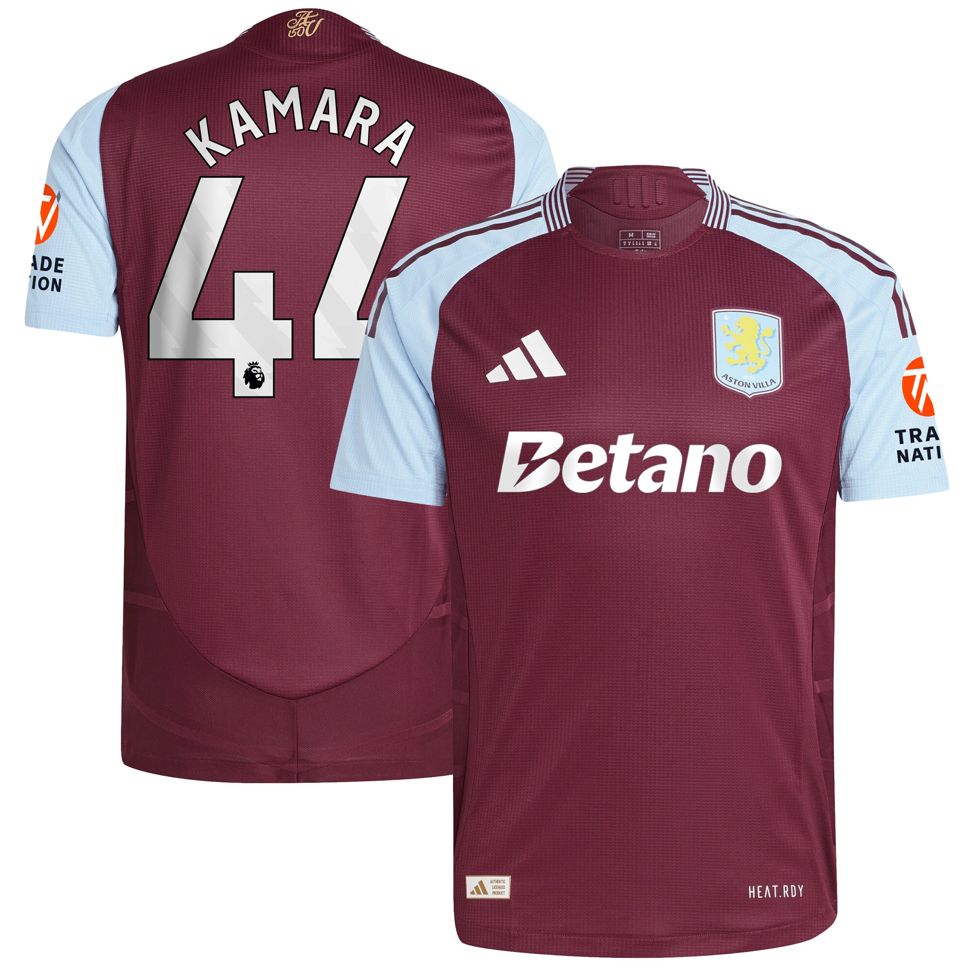 aston villa adidas home authentic shirt 2024-25 with kamara 44 printing Collection | Official Aston Villa Jerseys for Fans