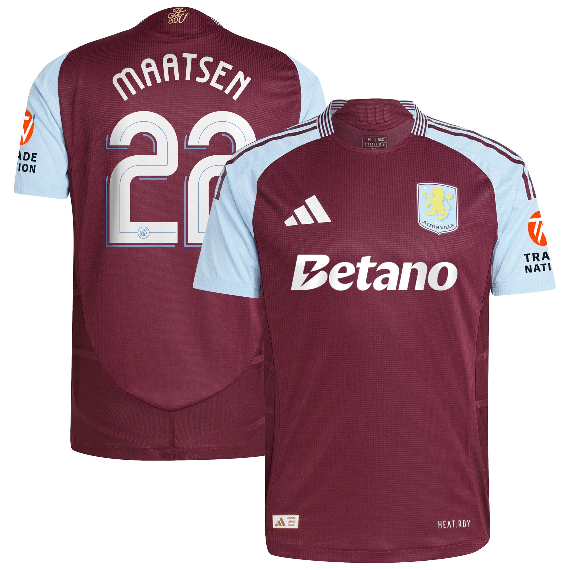 aston villa adidas home authentic shirt 2024-25 with maatsen 22 cup printing Collection | Official Aston Villa Jerseys for Fans