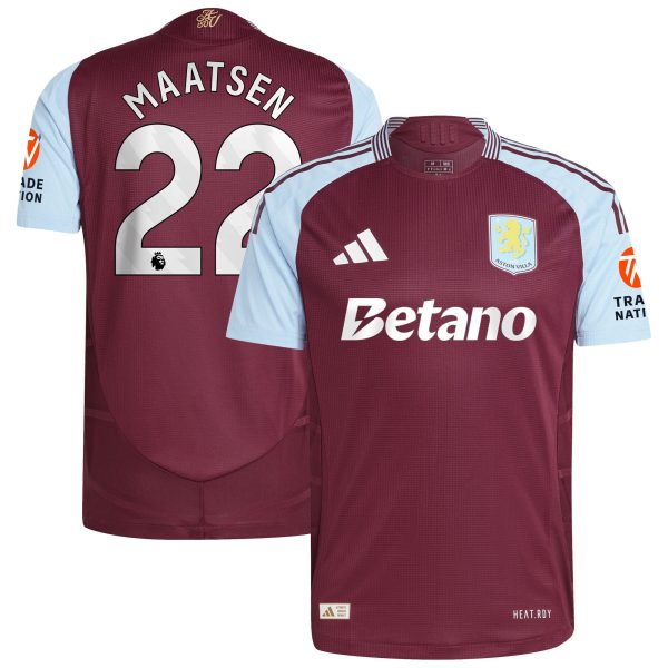 aston villa adidas home authentic shirt 2024-25 with maatsen 22 printing Collection | Official Aston Villa Jerseys for Fans