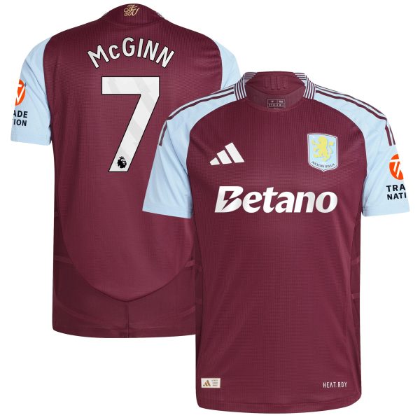 aston villa adidas home authentic shirt 2024-25 with mcginn 7 printing Collection | Official Aston Villa Jerseys for Fans