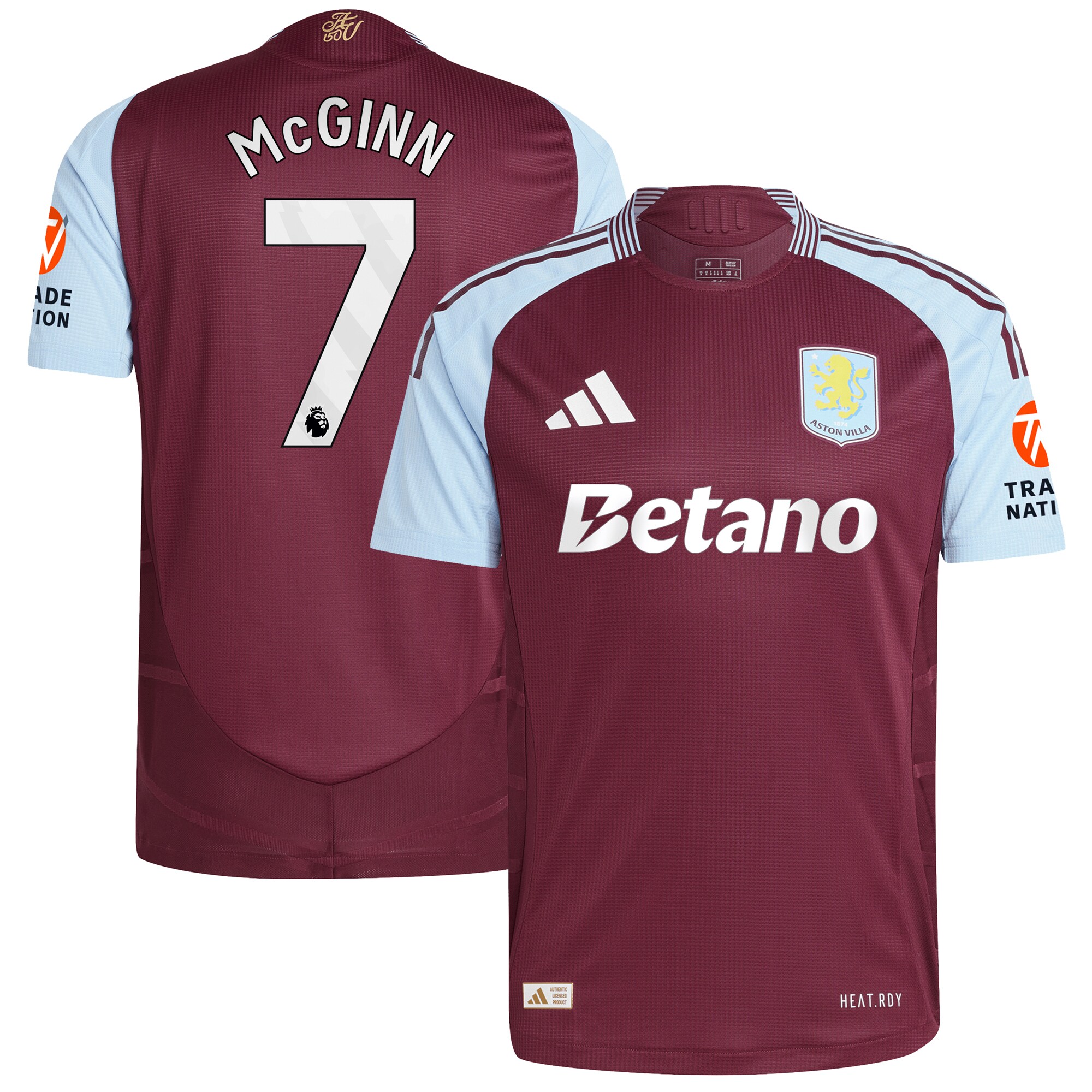 aston villa adidas home authentic shirt 2024-25 with mcginn 7 printing Collection | Official Aston Villa Jerseys for Fans
