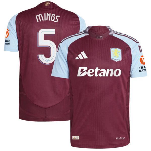 aston villa adidas home authentic shirt 2024-25 with mings 5 cup printing Collection | Official Aston Villa Jerseys for Fans