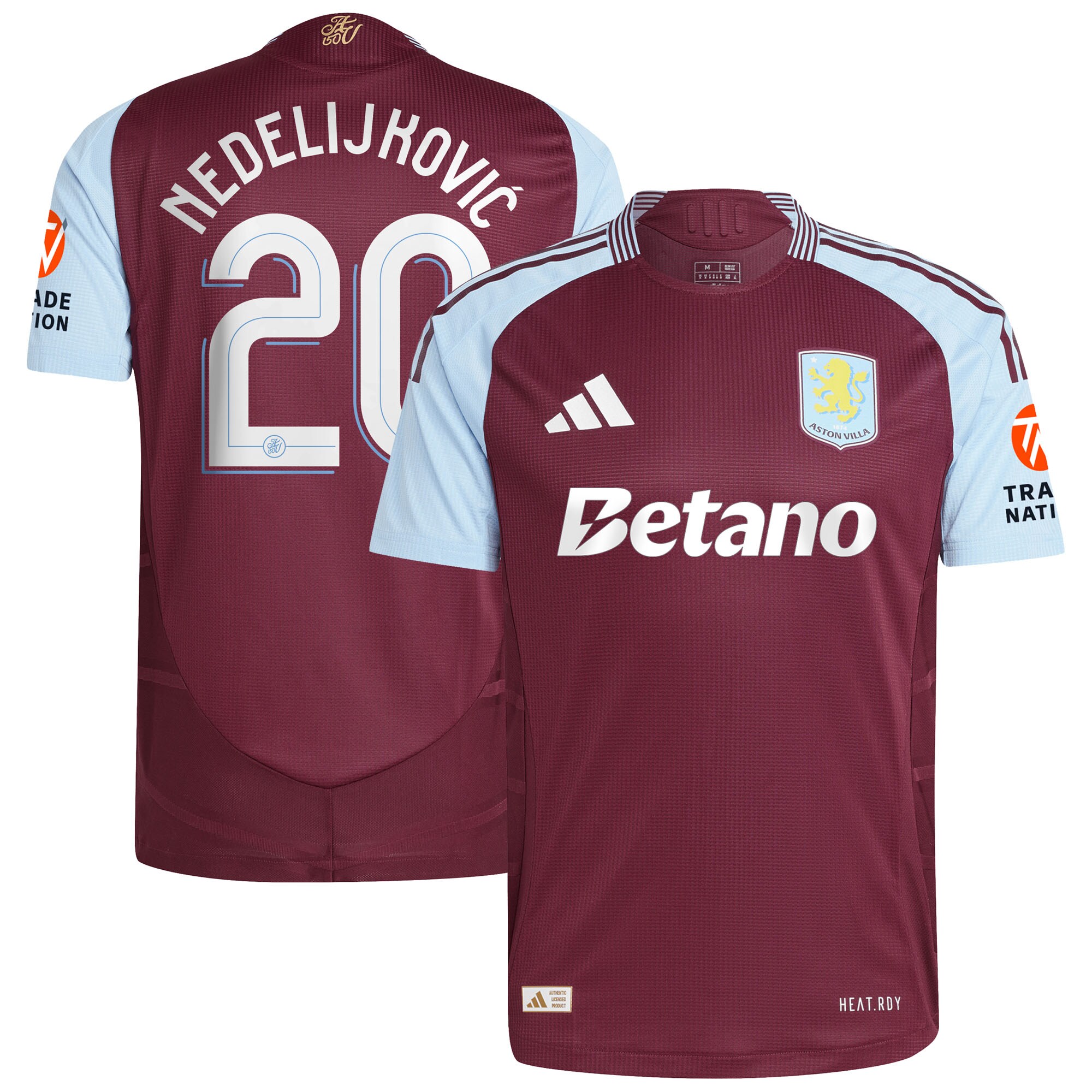 aston villa adidas home authentic shirt 2024-25 with nedeljković 20 cup printing Collection | Official Aston Villa Jerseys for Fans