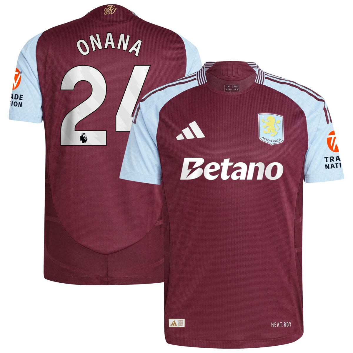 aston villa adidas home authentic shirt 2024-25 with onana 24 printing Collection | Official Aston Villa Jerseys for Fans