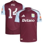 aston villa adidas home authentic shirt 2024-25 with pau 14 cup printing Collection | Official Aston Villa Jerseys for Fans