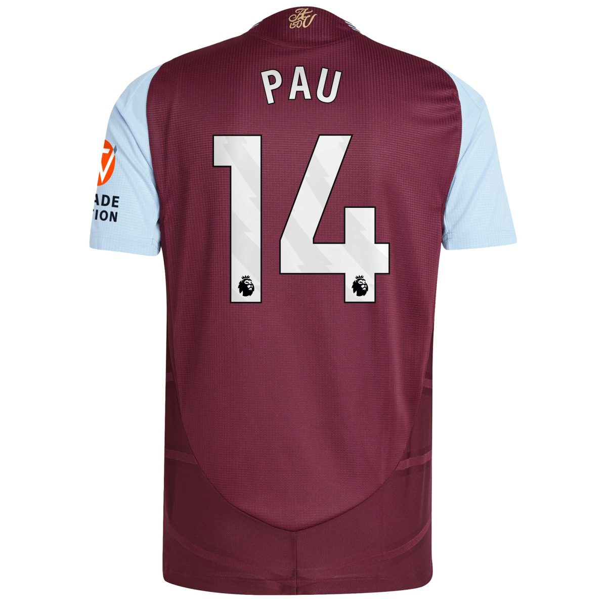 aston villa adidas home authentic shirt 2024-25 with pau 14 printing Collection | Official Aston Villa Jerseys for Fans