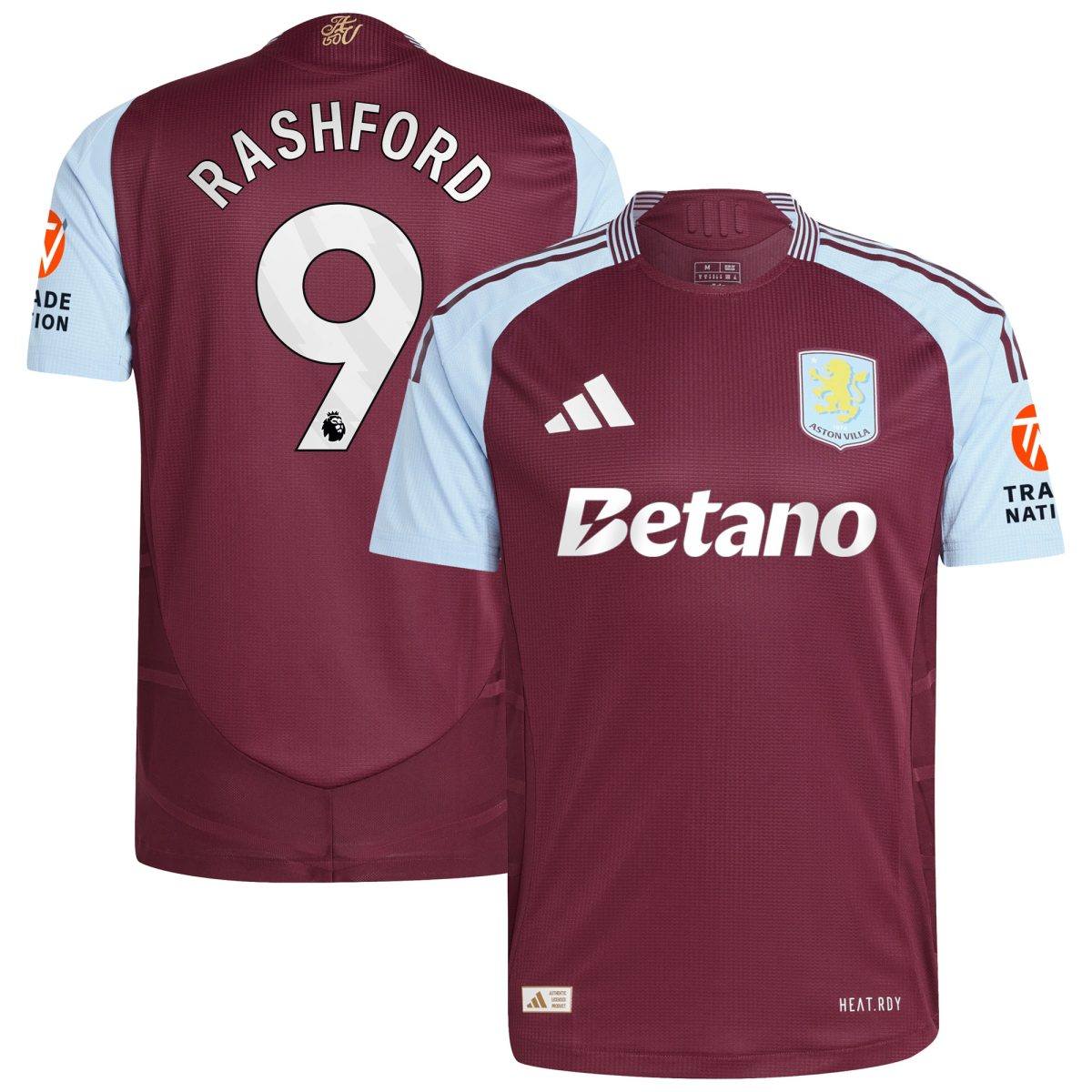 aston villa adidas home authentic shirt 2024-25 with rashford 9 printing Collection | Official Aston Villa Jerseys for Fans