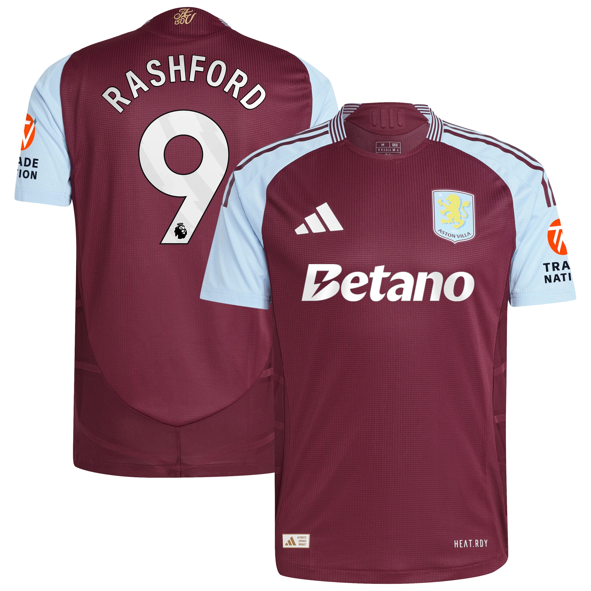 aston villa adidas home authentic shirt 2024-25 with rashford 9 printing Collection | Official Aston Villa Jerseys for Fans