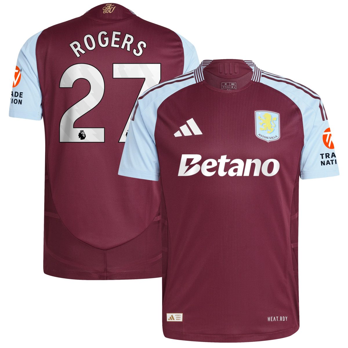 aston villa adidas home authentic shirt 2024-25 with rogers 27 printing Collection | Official Aston Villa Jerseys for Fans