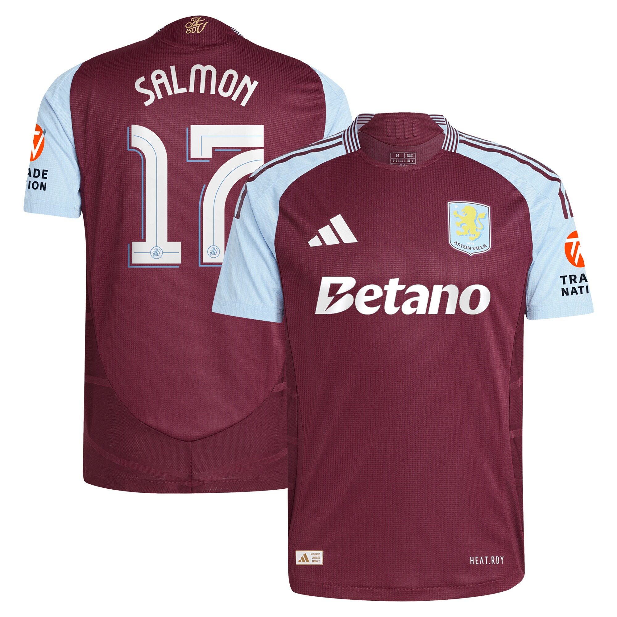 aston villa adidas home authentic shirt 2024-25 with salmon 17 cup printing Collection | Official Aston Villa Jerseys for Fans