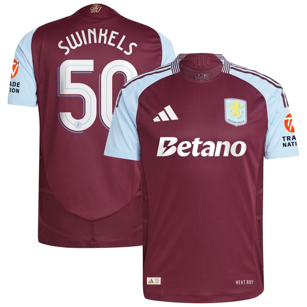 aston villa adidas home authentic shirt 2024-25 with swinkels 50 cup printing Collection | Official Aston Villa Jerseys for Fans