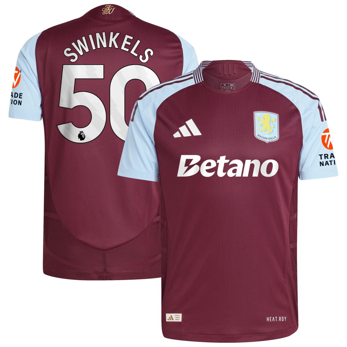 aston villa adidas home authentic shirt 2024-25 with swinkels 50 printing Collection | Official Aston Villa Jerseys for Fans