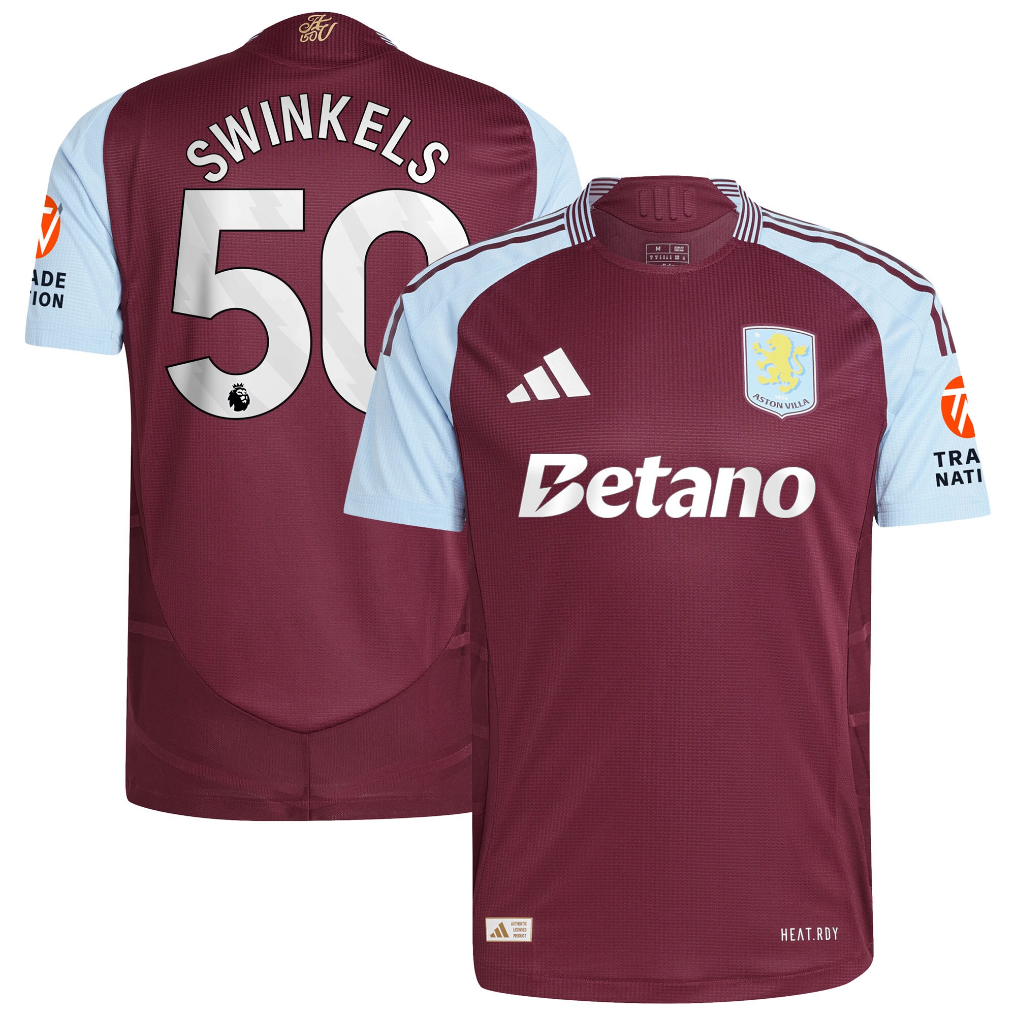 aston villa adidas home authentic shirt 2024-25 with swinkels 50 printing Collection | Official Aston Villa Jerseys for Fans