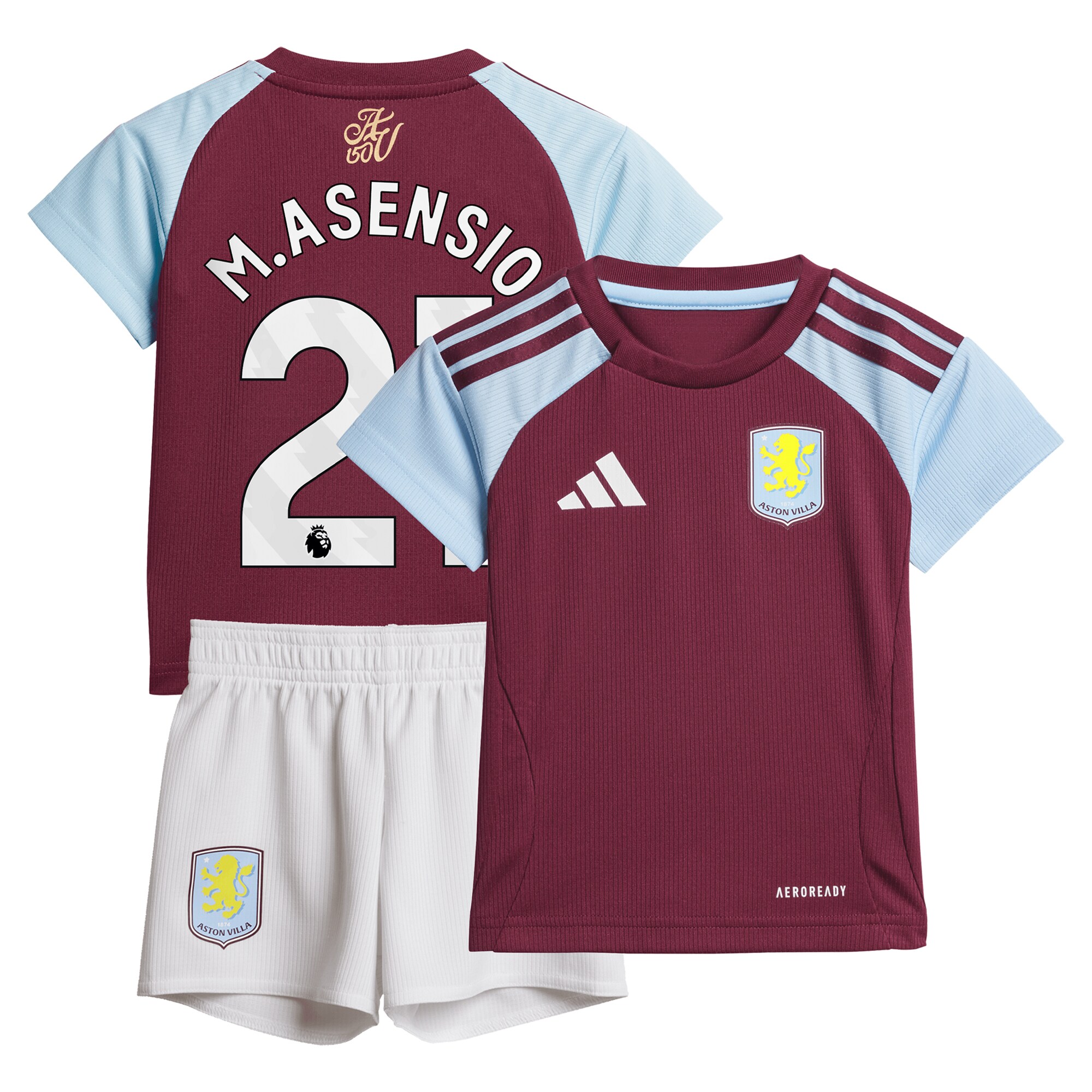 aston villa adidas home baby kit 2024-25 with m.asensio 21 printing Collection | Official Aston Villa Jerseys for Fans