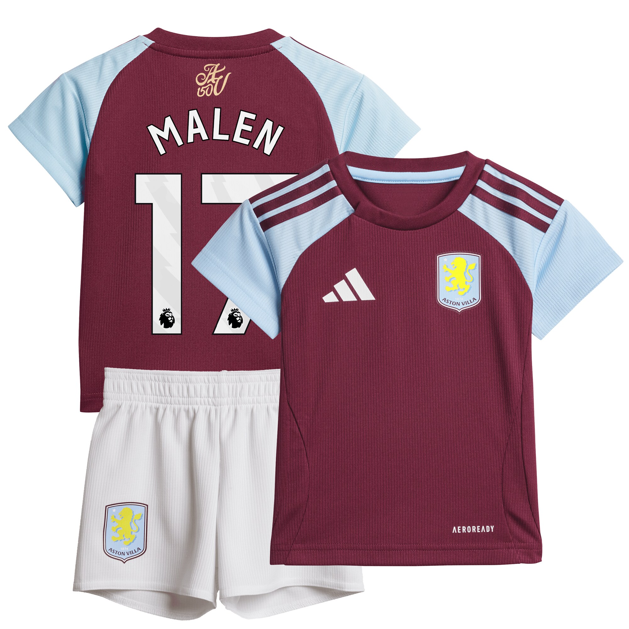 aston villa adidas home baby kit 2024-25 with malen 17 printing Collection | Official Aston Villa Jerseys for Fans