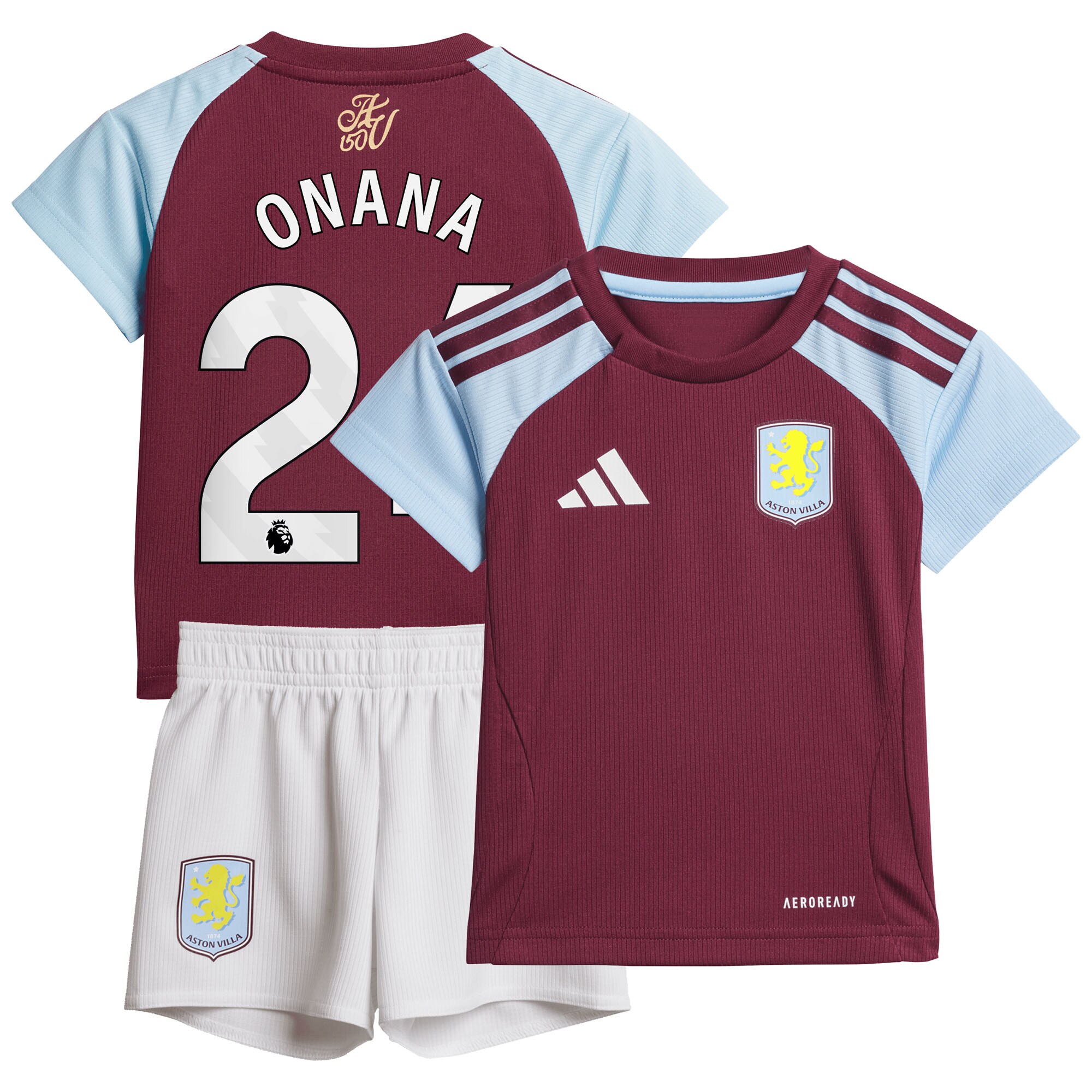 aston villa adidas home baby kit 2024-25 with onana 24 printing Collection | Official Aston Villa Jerseys for Fans