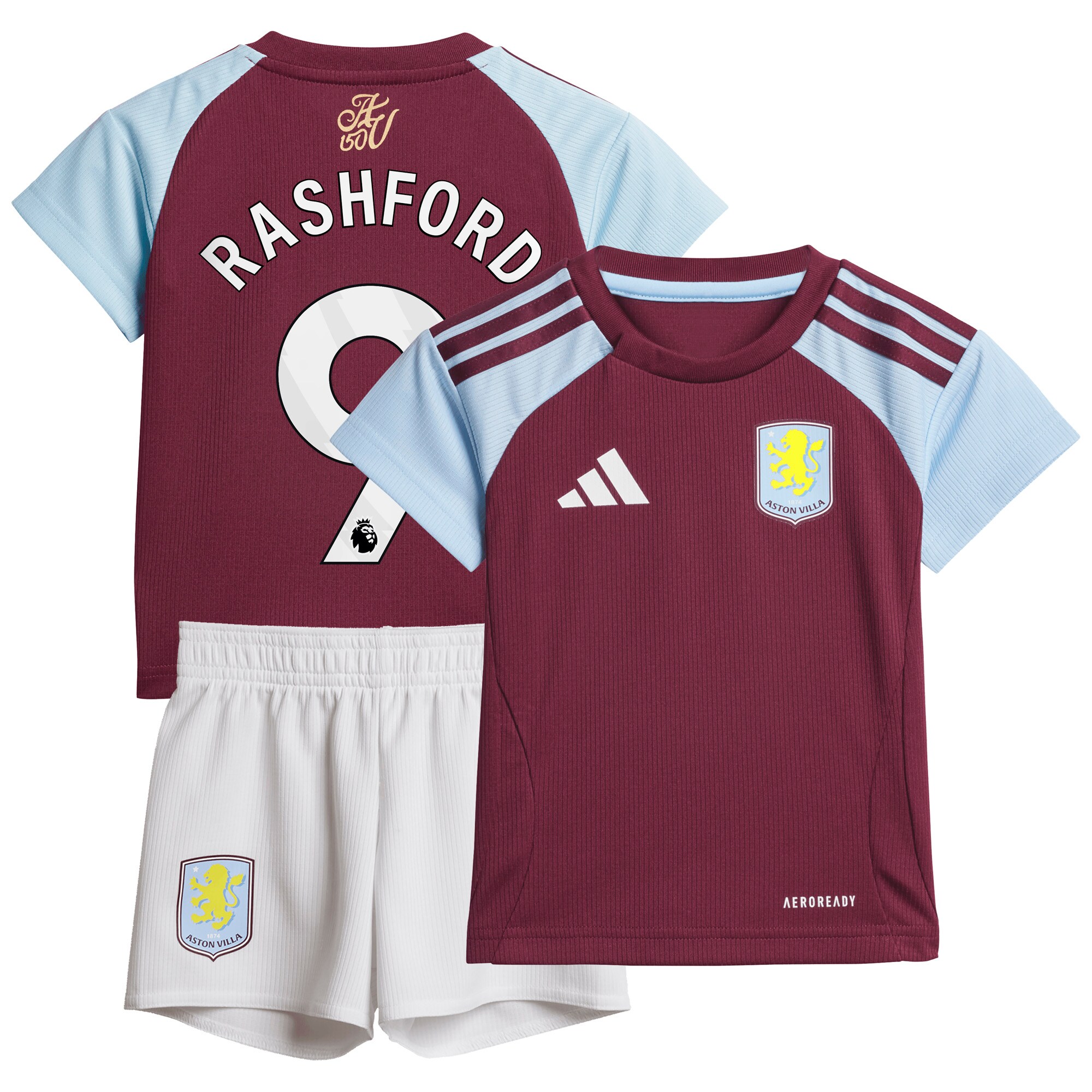 aston villa adidas home baby kit 2024-25 with rashford 9 printing Collection | Official Aston Villa Jerseys for Fans