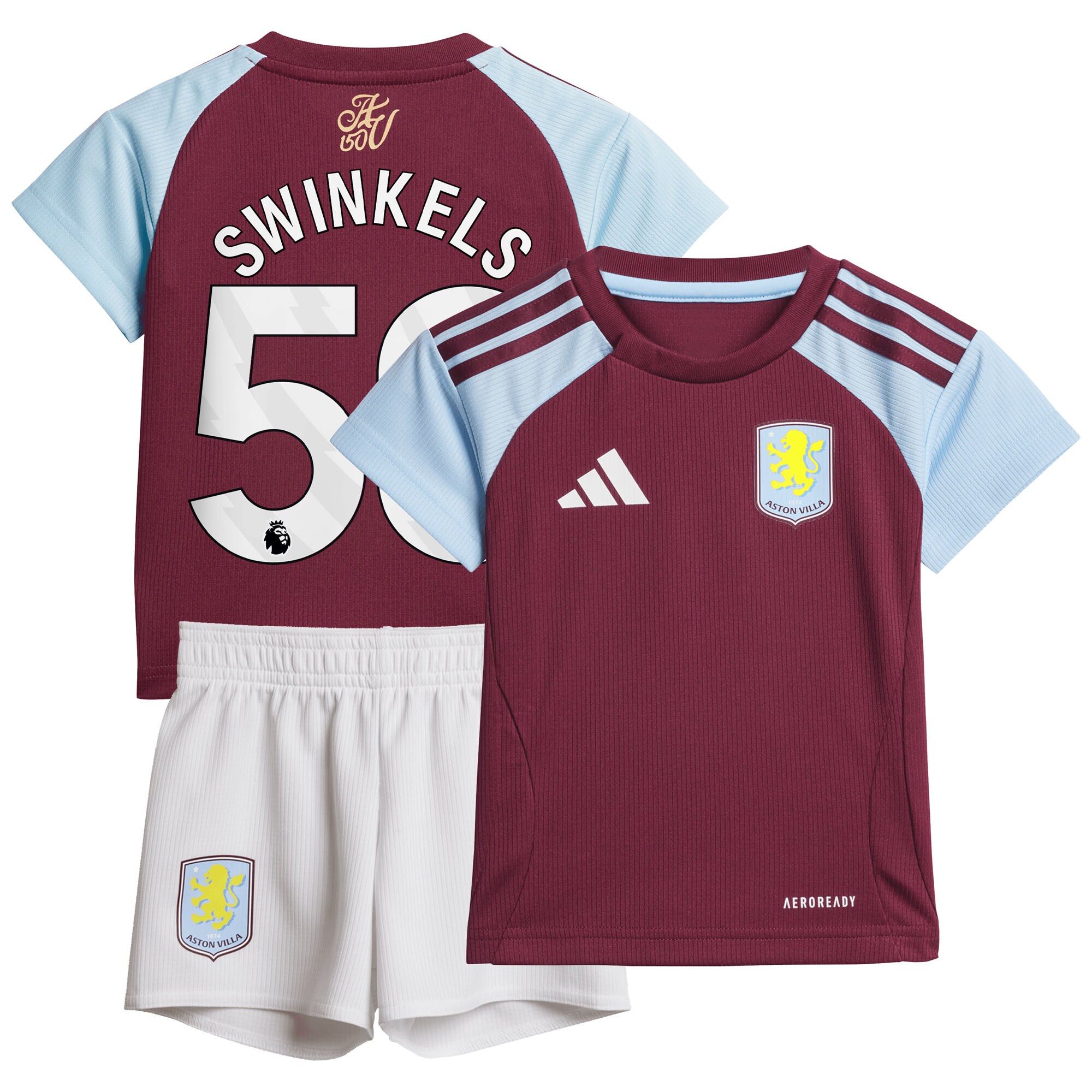 aston villa adidas home baby kit 2024-25 with swinkels 50 printing Collection | Official Aston Villa Jerseys for Fans