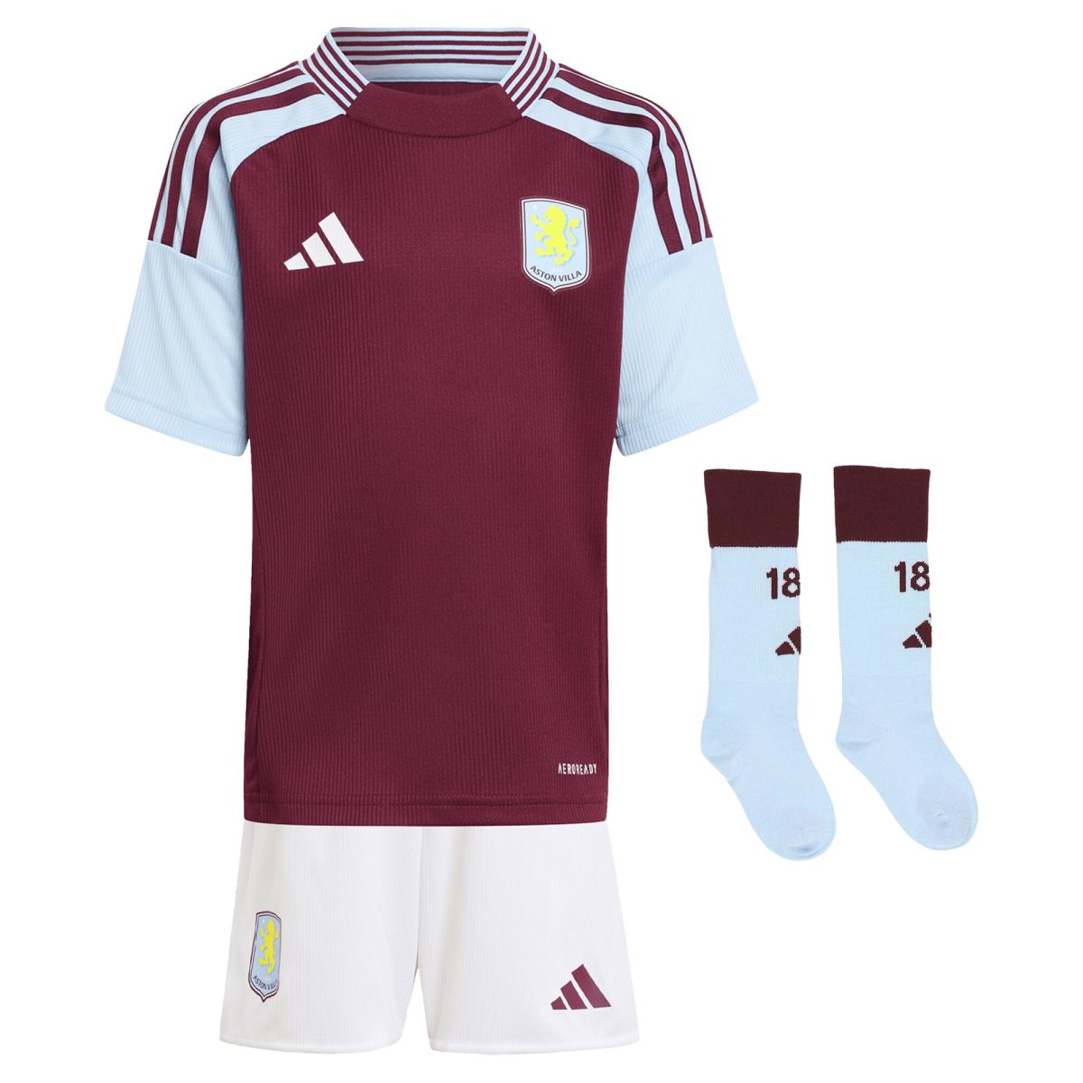 aston villa adidas home mini kit 2024-25 with a.garcía 16 printing Collection | Official Aston Villa Jerseys for Fans