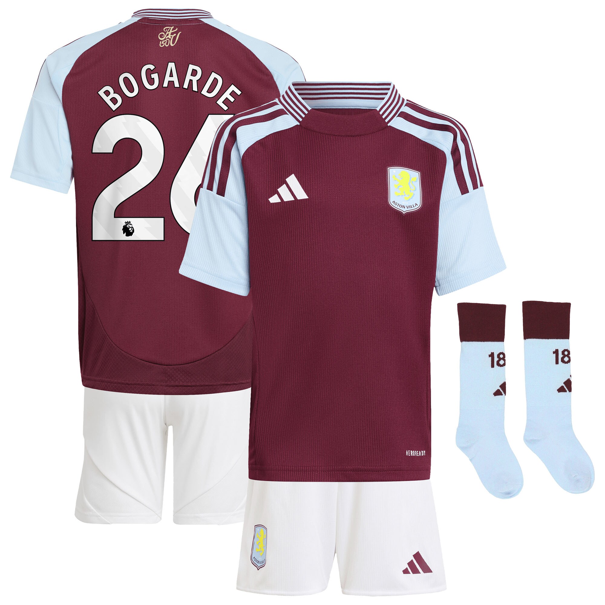 aston villa adidas home mini kit 2024-25 with bogarde 26 printing Collection | Official Aston Villa Jerseys for Fans