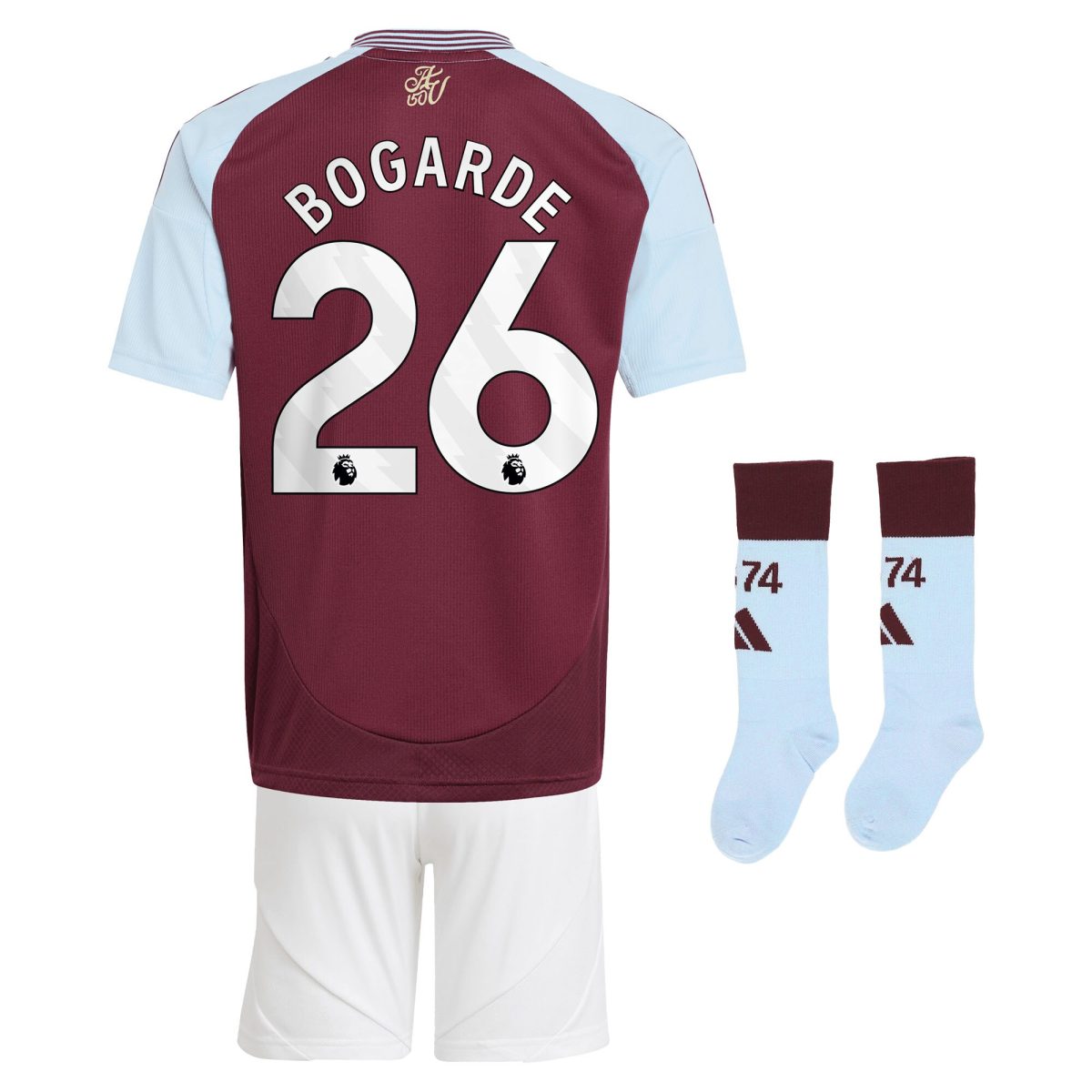 aston villa adidas home mini kit 2024-25 with bogarde 26 printing Collection | Official Aston Villa Jerseys for Fans