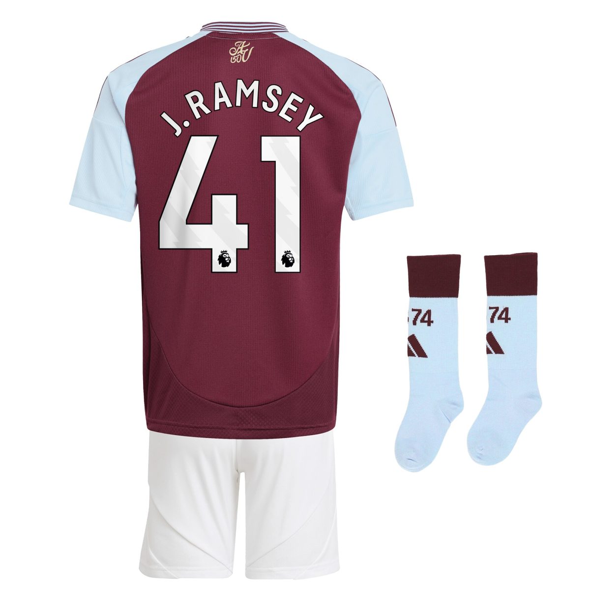aston villa adidas home mini kit 2024-25 with j. ramsey 41 printing Collection | Official Aston Villa Jerseys for Fans