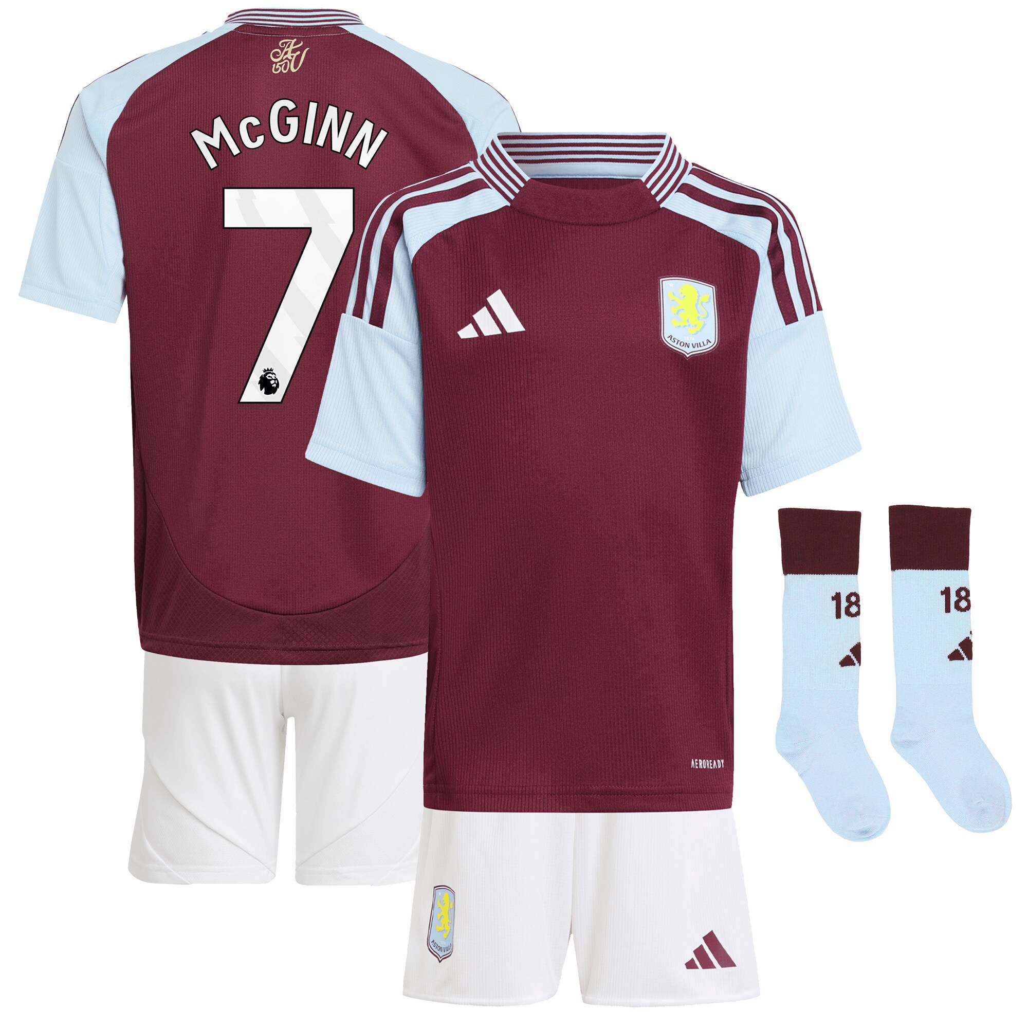 aston villa adidas home mini kit 2024-25 with mcginn 7 printing Collection | Official Aston Villa Jerseys for Fans