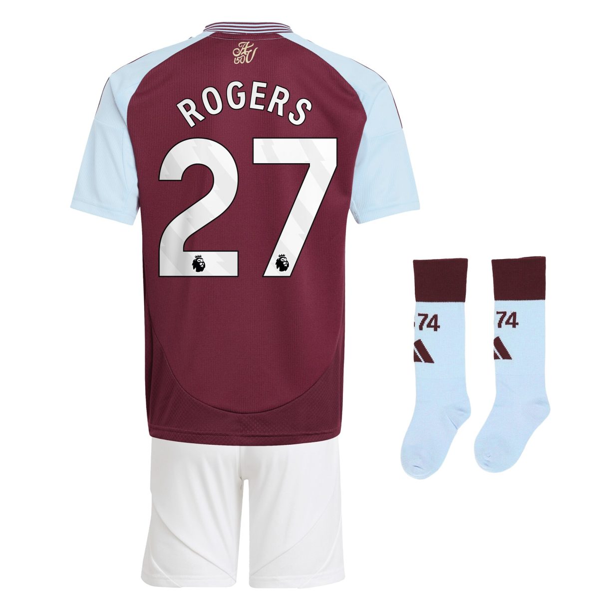 aston villa adidas home mini kit 2024-25 with rogers 27 printing Collection | Official Aston Villa Jerseys for Fans