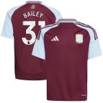 aston villa adidas home shirt 2024-25 – kids with bailey 31 printing Collection | Official Aston Villa Jerseys for Fans
