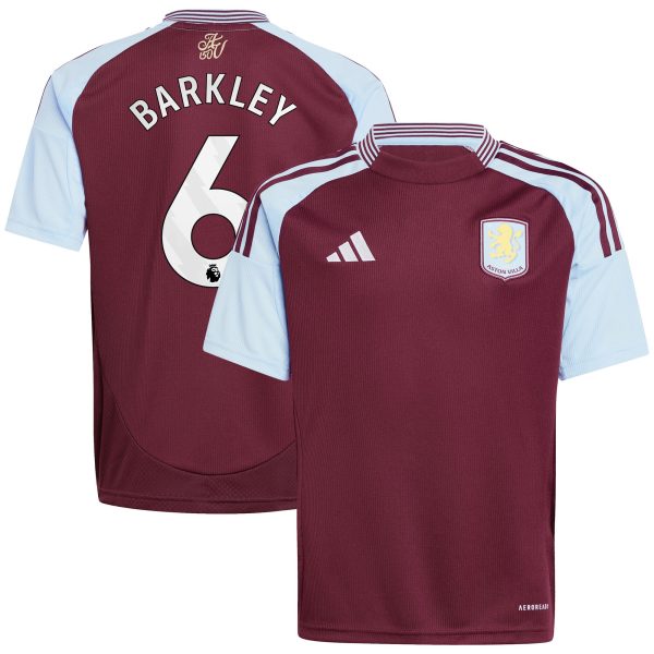 aston villa adidas home shirt 2024-25 – kids with barkley 6 printing Collection | Official Aston Villa Jerseys for Fans