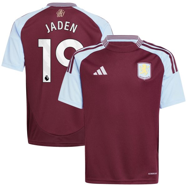 aston villa adidas home shirt 2024-25 – kids with jaden 19 printing Collection | Official Aston Villa Jerseys for Fans