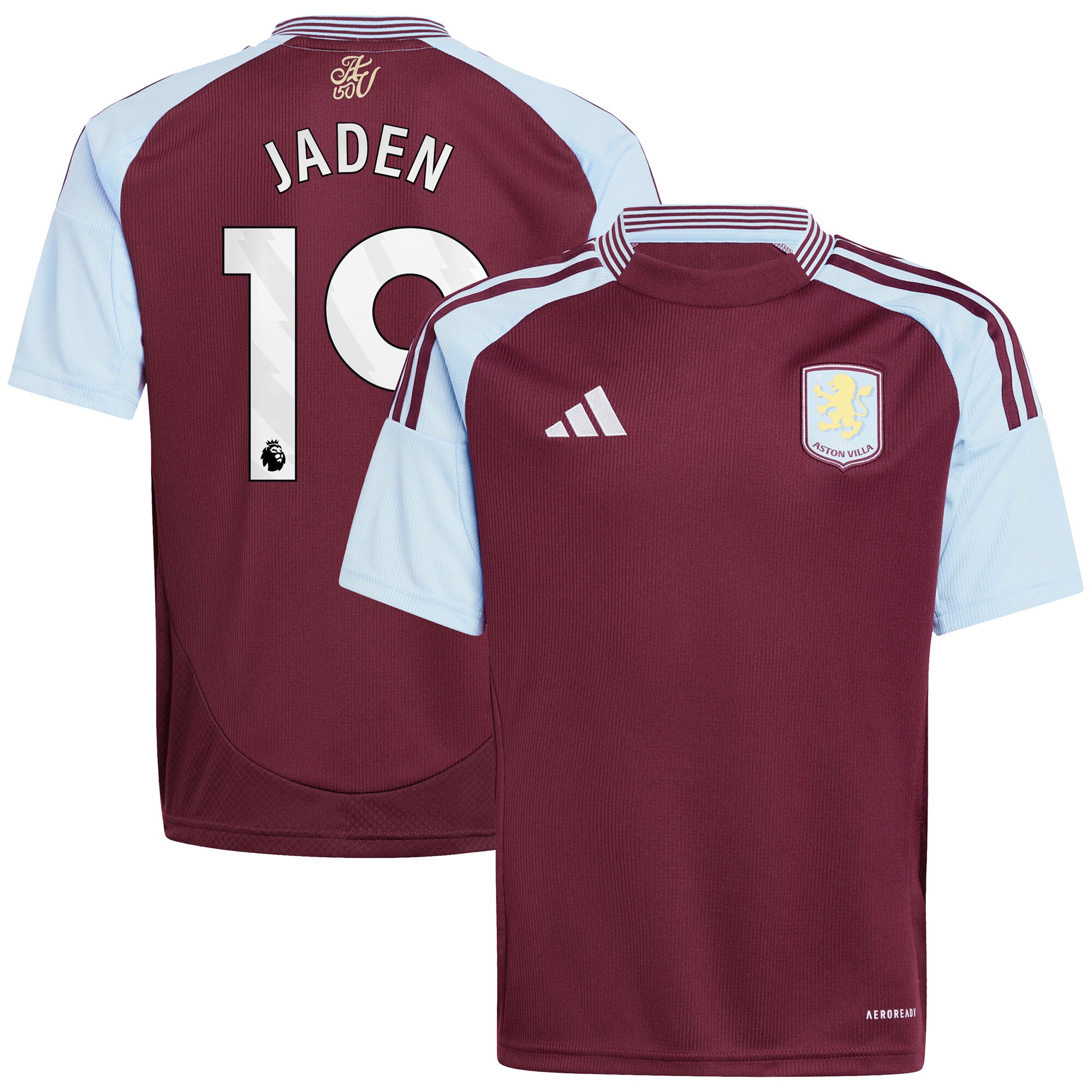 aston villa adidas home shirt 2024-25 – kids with jaden 19 printing Collection | Official Aston Villa Jerseys for Fans