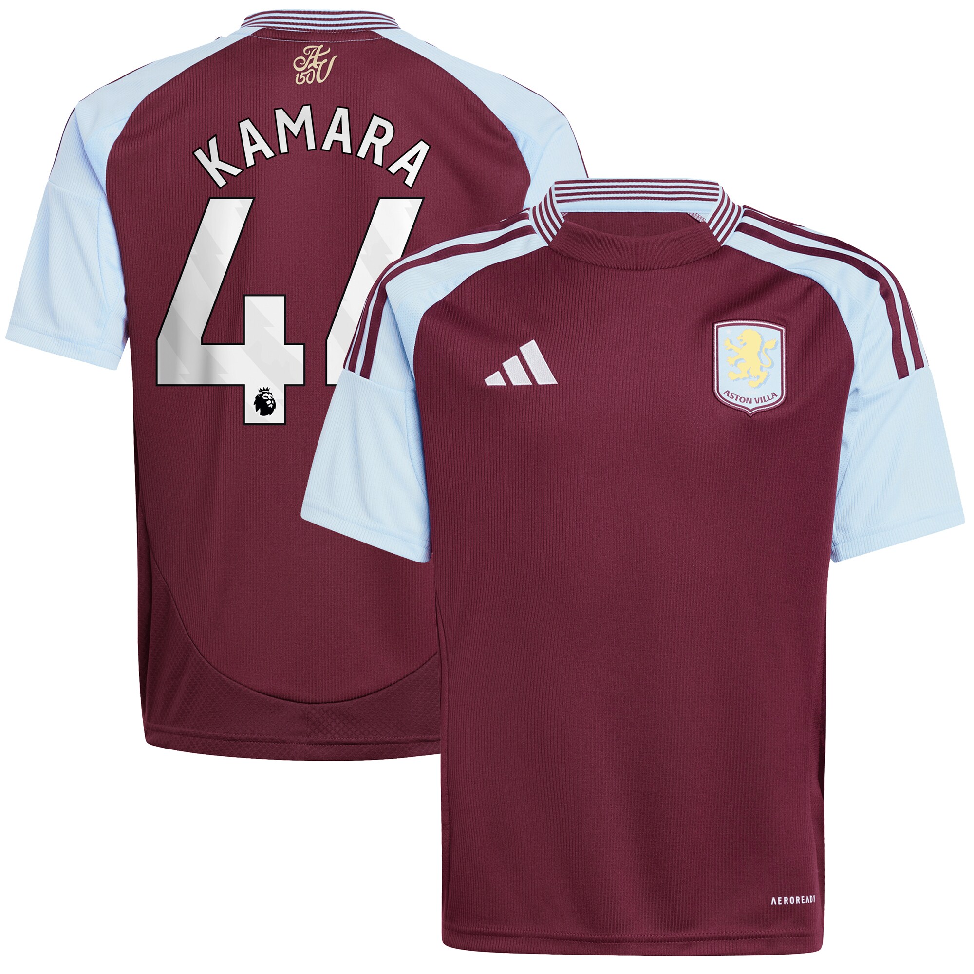 aston villa adidas home shirt 2024-25 – kids with kamara 44 printing Collection | Official Aston Villa Jerseys for Fans