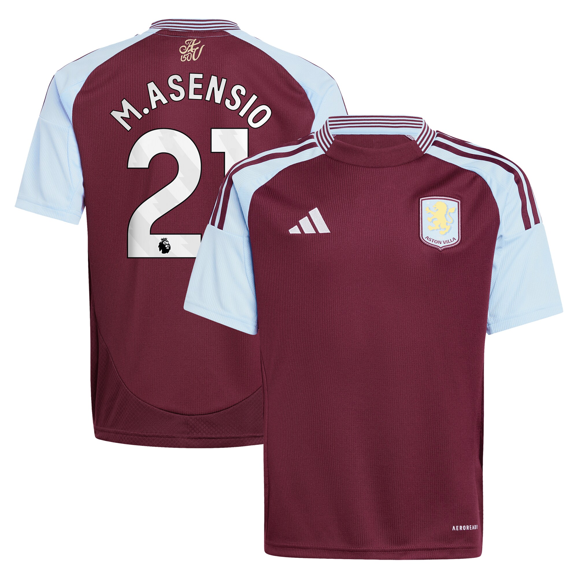 aston villa adidas home shirt 2024-25 – kids with m.asensio 21 printing Collection | Official Aston Villa Jerseys for Fans