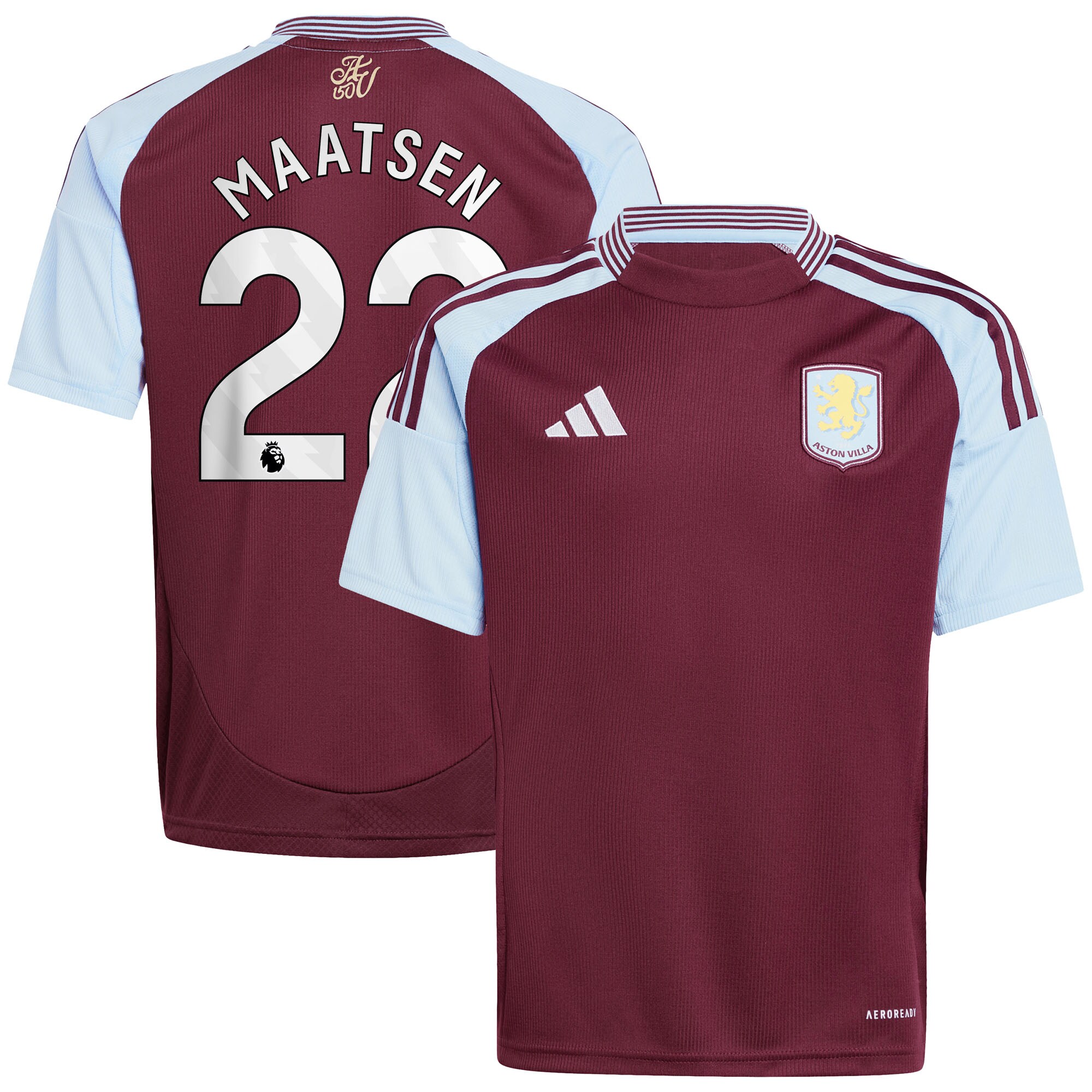 aston villa adidas home shirt 2024-25 – kids with maatsen 22 printing Collection | Official Aston Villa Jerseys for Fans