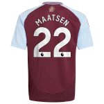 aston villa adidas home shirt 2024-25 – kids with maatsen 22 printing Collection | Official Aston Villa Jerseys for Fans
