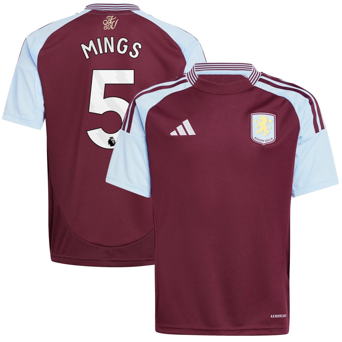 aston villa adidas home shirt 2024-25 – kids with mings 5 printing Collection | Official Aston Villa Jerseys for Fans