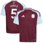 aston villa adidas home shirt 2024-25 – kids with mings 5 printing Collection | Official Aston Villa Jerseys for Fans