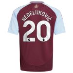 aston villa adidas home shirt 2024-25 – kids with nedeljković 20 printing Collection | Official Aston Villa Jerseys for Fans