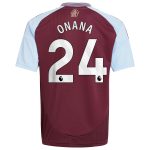 aston villa adidas home shirt 2024-25 – kids with onana 24 printing Collection | Official Aston Villa Jerseys for Fans