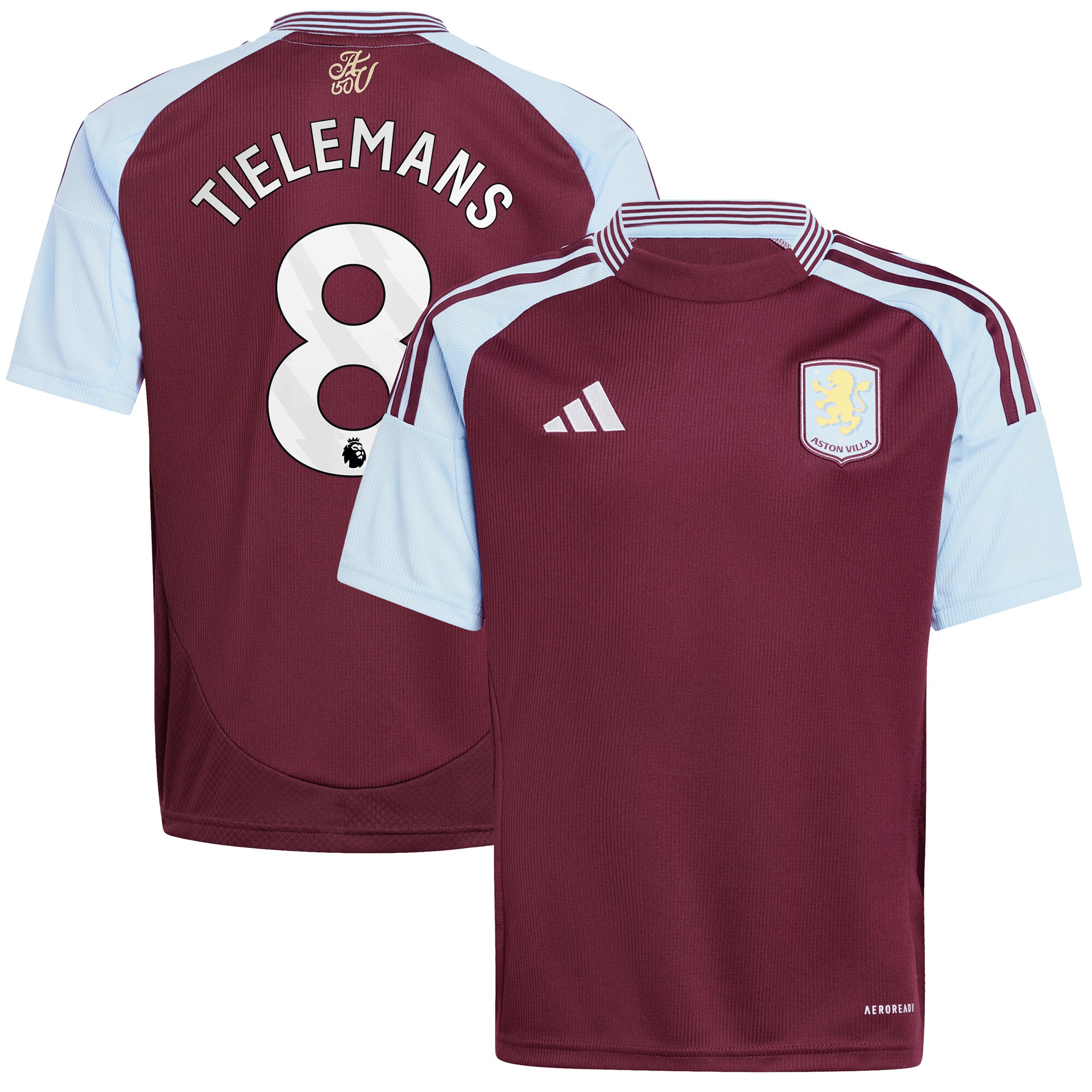 aston villa adidas home shirt 2024-25 – kids with tielemans 8 printing Collection | Official Aston Villa Jerseys for Fans