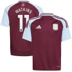 aston villa adidas home shirt 2024-25 – kids with watkins 11 printing Collection | Official Aston Villa Jerseys for Fans