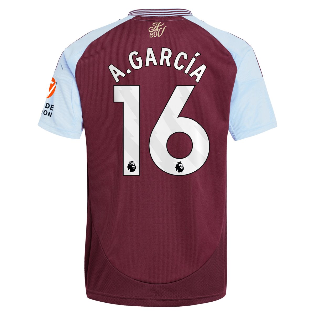 aston villa adidas home shirt 2024-25 with a.garcía 16 printing Collection | Official Aston Villa Jerseys for Fans