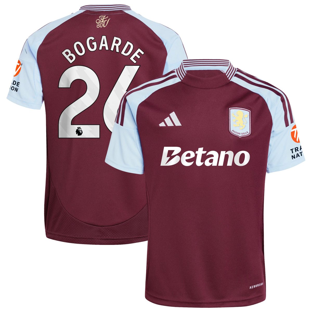 aston villa adidas home shirt 2024-25 with bogarde 26 printing Collection | Official Aston Villa Jerseys for Fans