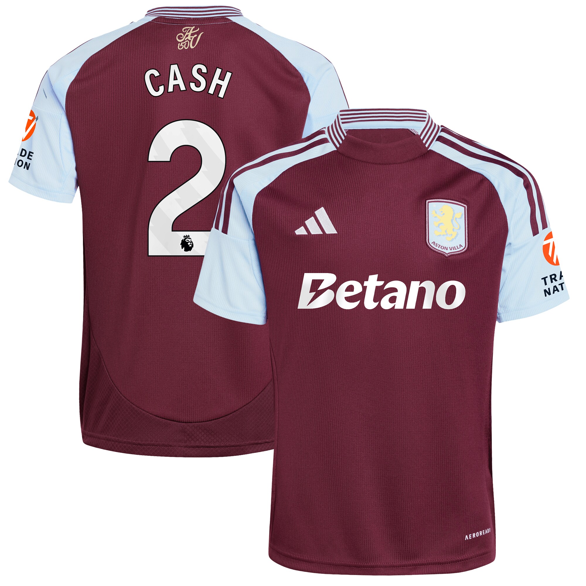 aston villa adidas home shirt 2024-25 with cash 2 printing Collection | Official Aston Villa Jerseys for Fans